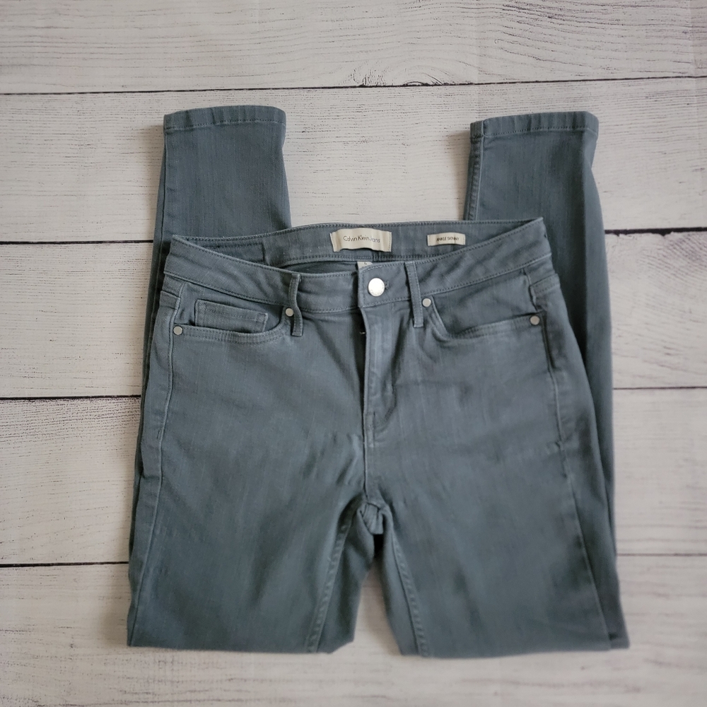 Calvin Klein Ankle Skinny Blue-Grey Size 6
